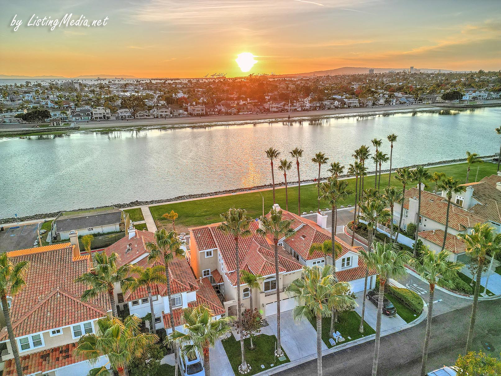 Sunset Aerial Photos in Orange County